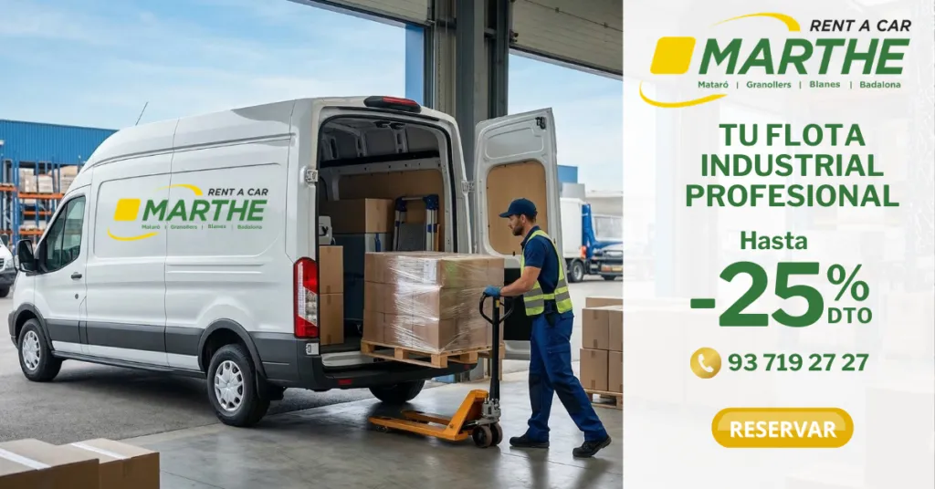Grupo Marthe | Autotaller y alquiler de coches, furgonetas y camiones en el Maresme | Tu flota industrial profesional ahora hasta -25% de descuento